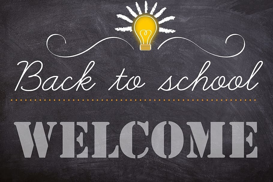 back to school welcome chalkboard