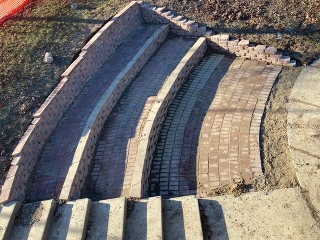 Outdoor Amphitheater Improvement - now with paver seating surface 