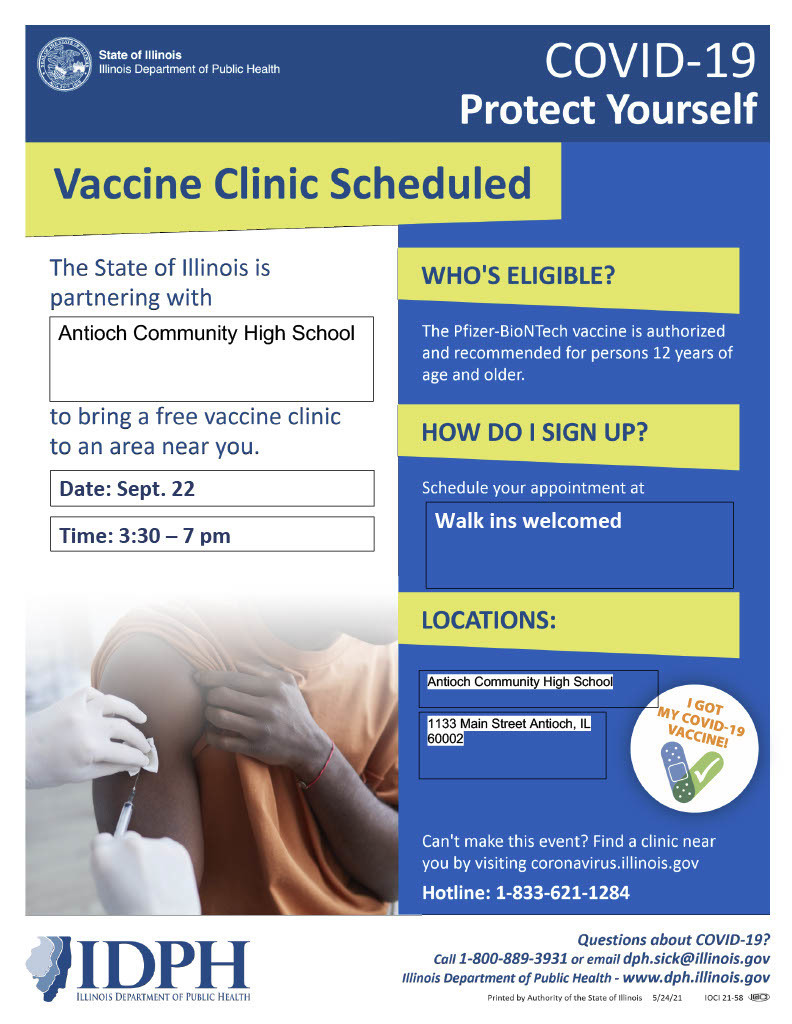 Vaccine clinic 9/22/21 @ ACHS