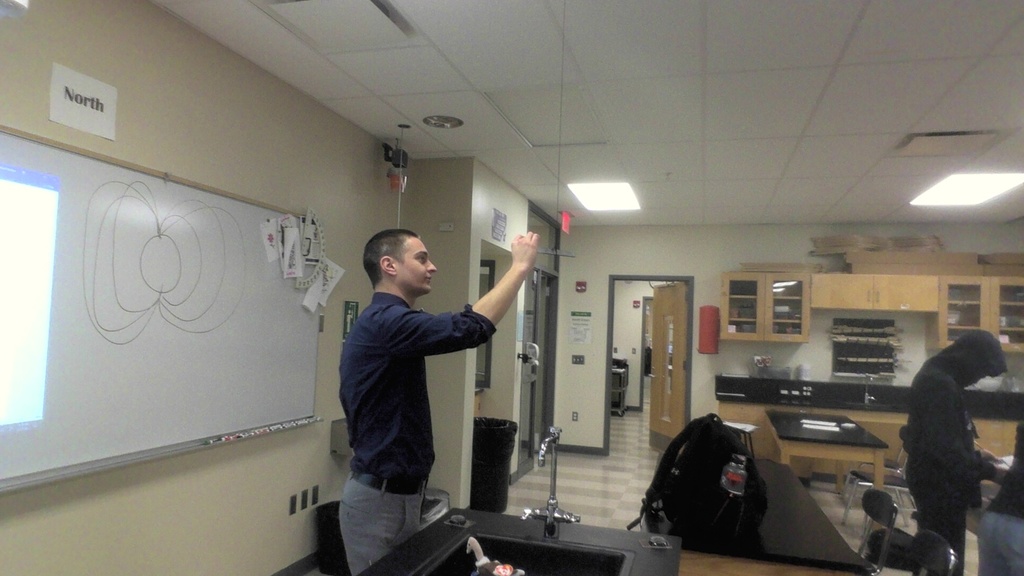 Mr. Blevins playing with magnets